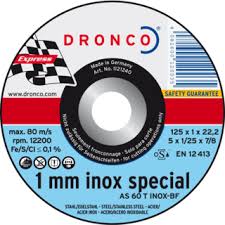 100 Dronco 4.5'' x 1 mm stainless cutting discs
